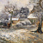 Snow at Montfoucault art print by Camille Pissarro (1874)