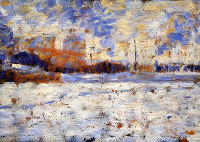 Snow Effect Winter in the Suburbs 1883 by Georges Seurat Art Print (6 Sizes)