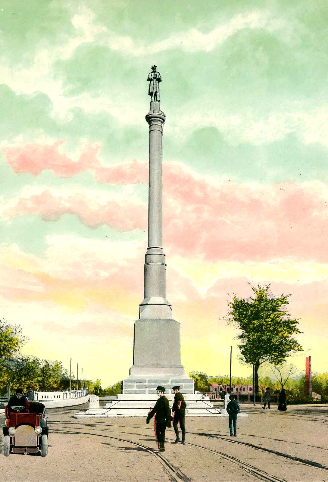 Soldiers Monument Dayton Ohio in 1906 Vintage Print (7 Sizes) - Premium Print