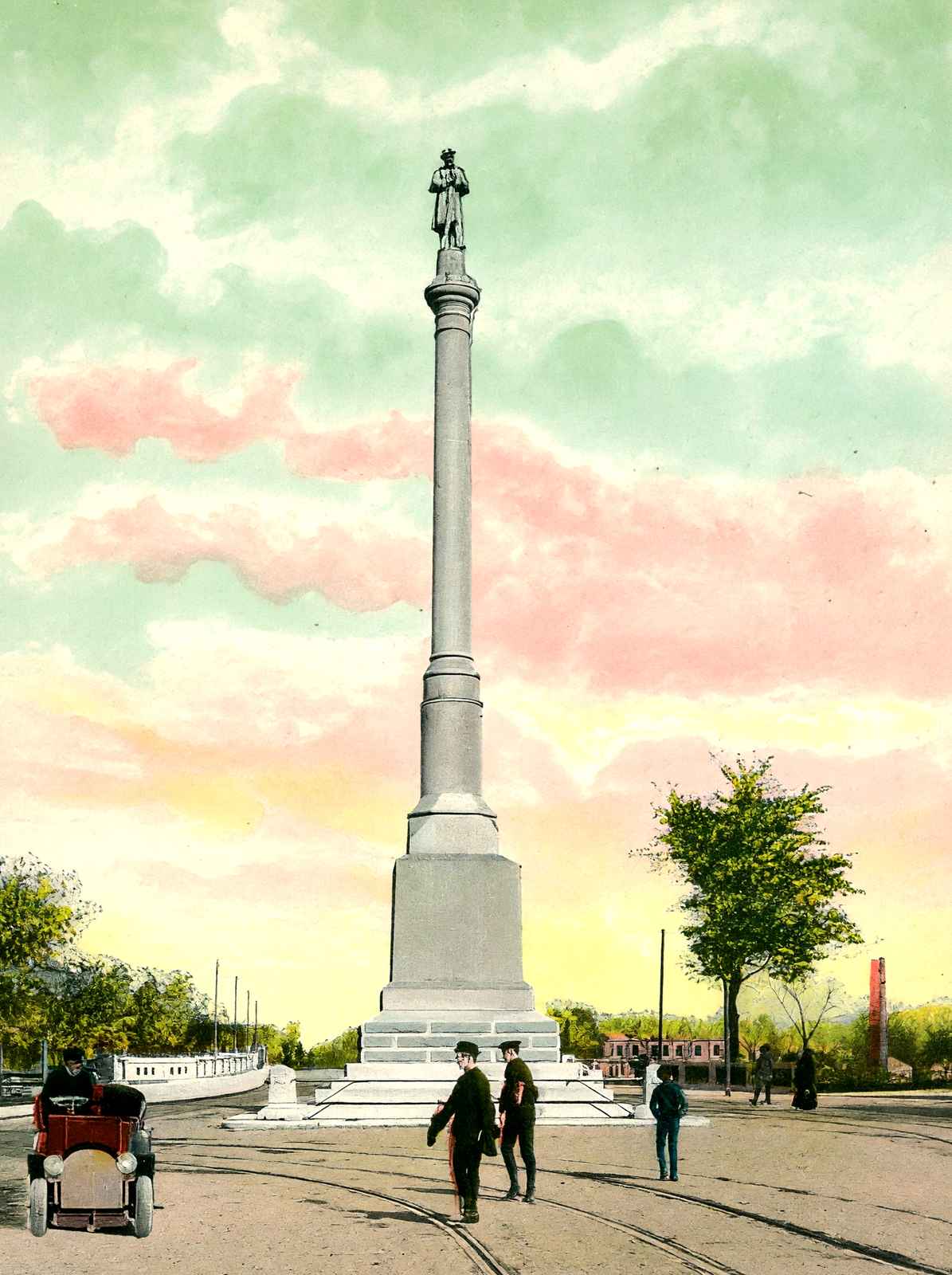 Soldiers Monument Dayton Ohio in 1906 Vintage Print (7 Sizes) - Premium Print