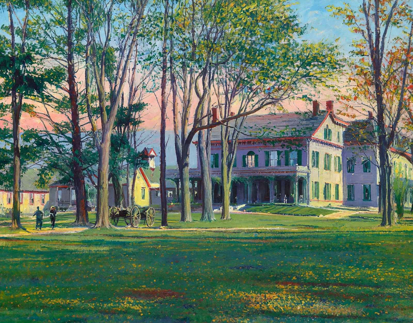 Soldiers Home Bennington VT in 1907 Painting Print (7 Sizes) - Retouched