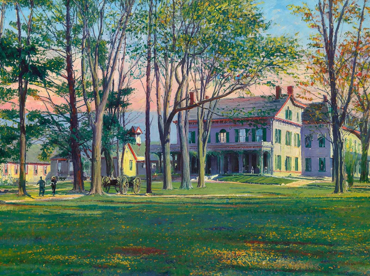 Soldiers Home Bennington VT in 1907 Painting Print (7 Sizes) - Retouched