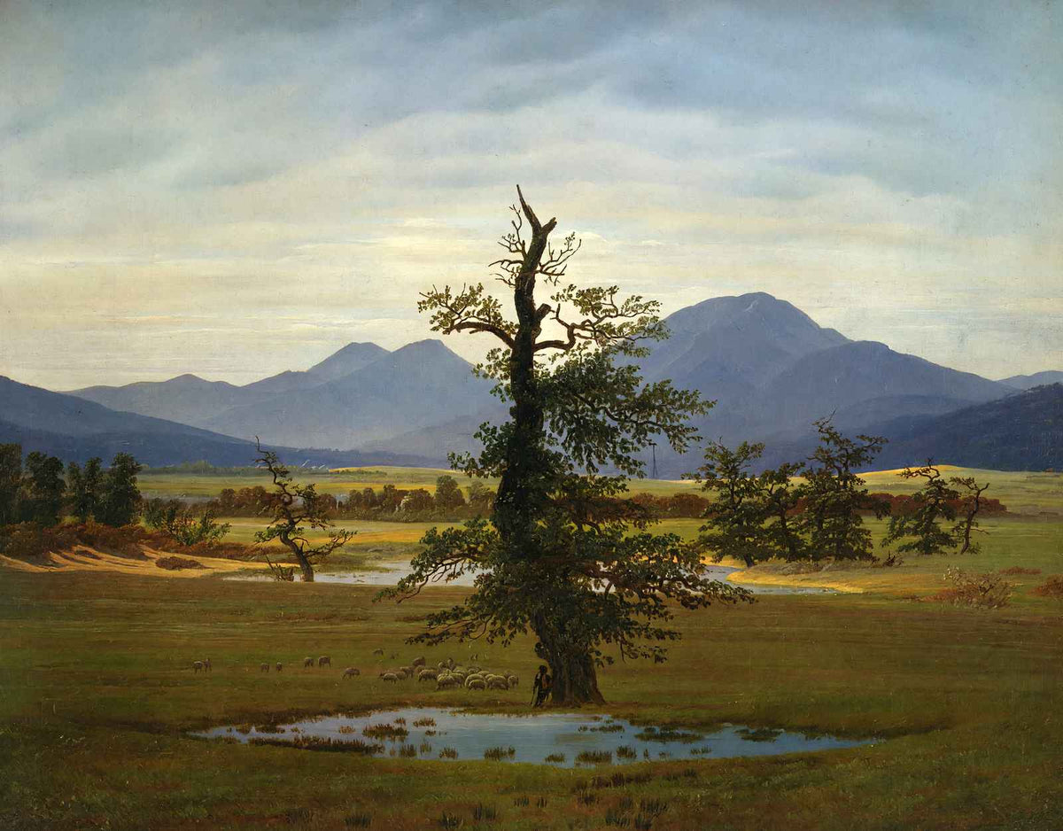 Solitary Tree 1822 Painting by Caspar David Friedrich Art Print (6 Sizes)