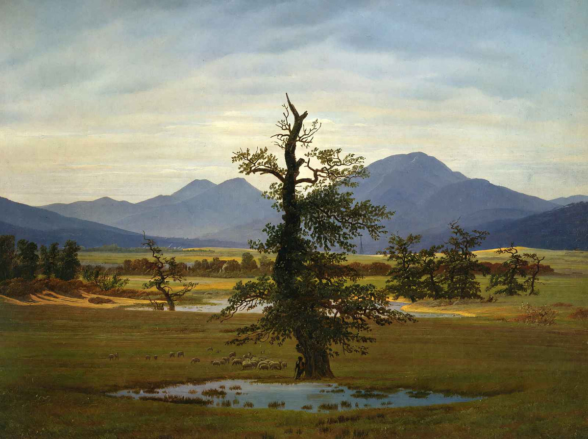 Solitary Tree 1822 Painting by Caspar David Friedrich Art Print (6 Sizes)