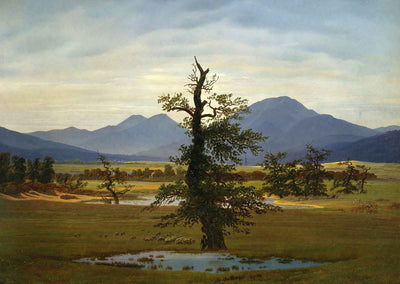 Solitary Tree 1822 Painting by Caspar David Friedrich Art Print (6 Sizes)