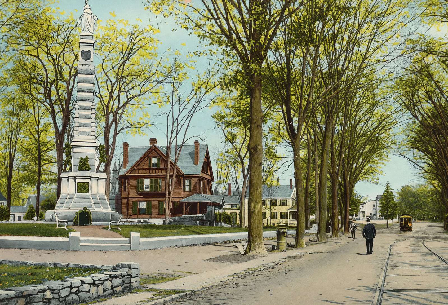 Soldiers Monument Nashua NH in 1906 Vintage Print (7 Sizes) - High Quality