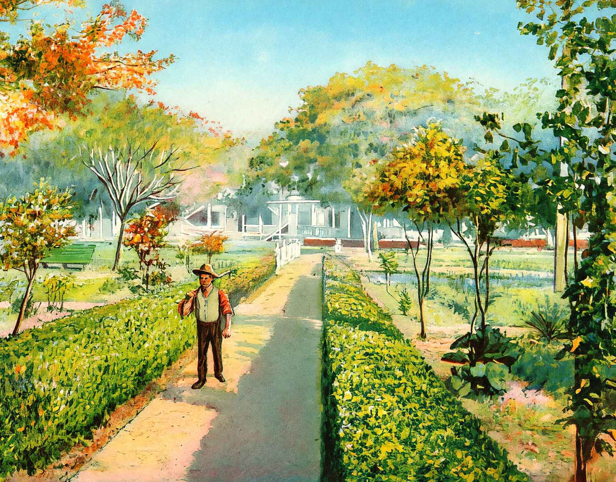 Soldiers Home New Orleans in 1907 Vintage Print (7 Sizes) - Enhanced