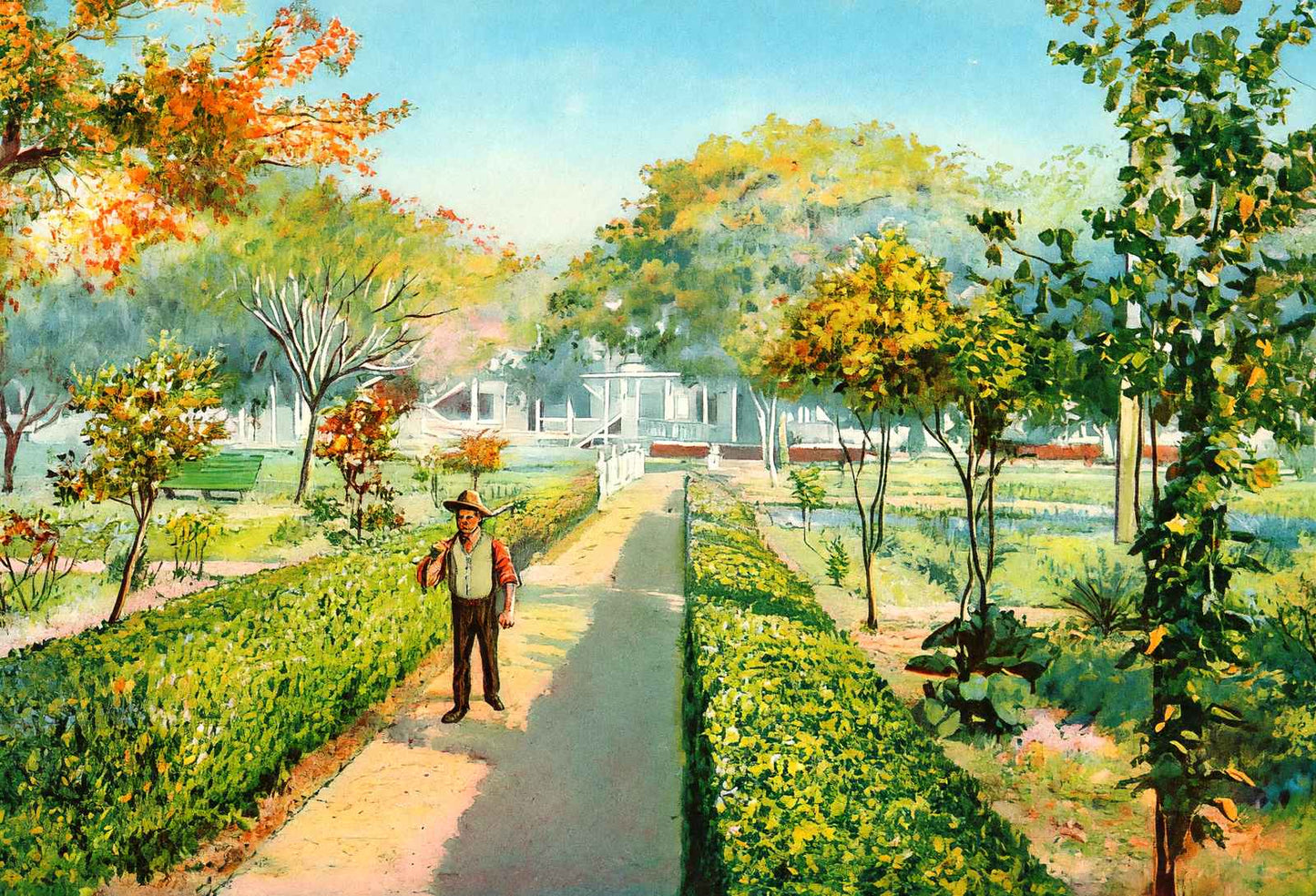 Soldiers Home New Orleans in 1907 Vintage Print (7 Sizes) - Enhanced