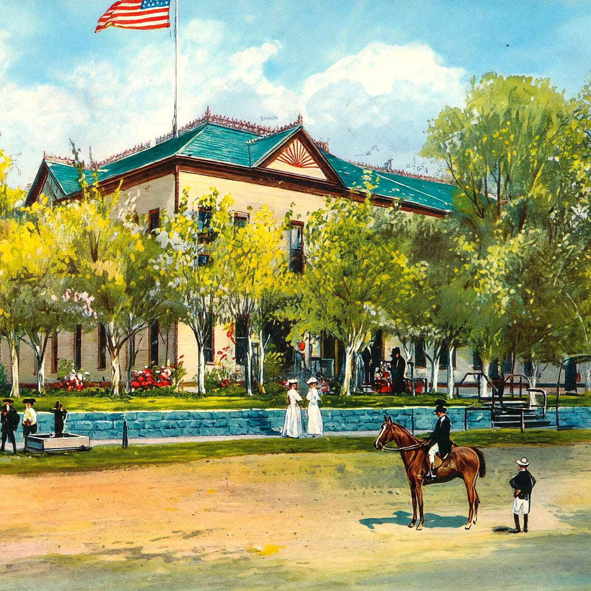 South Dakota State Capitol Pierre in 1906 Vintage Print (7 Sizes) - Retouched