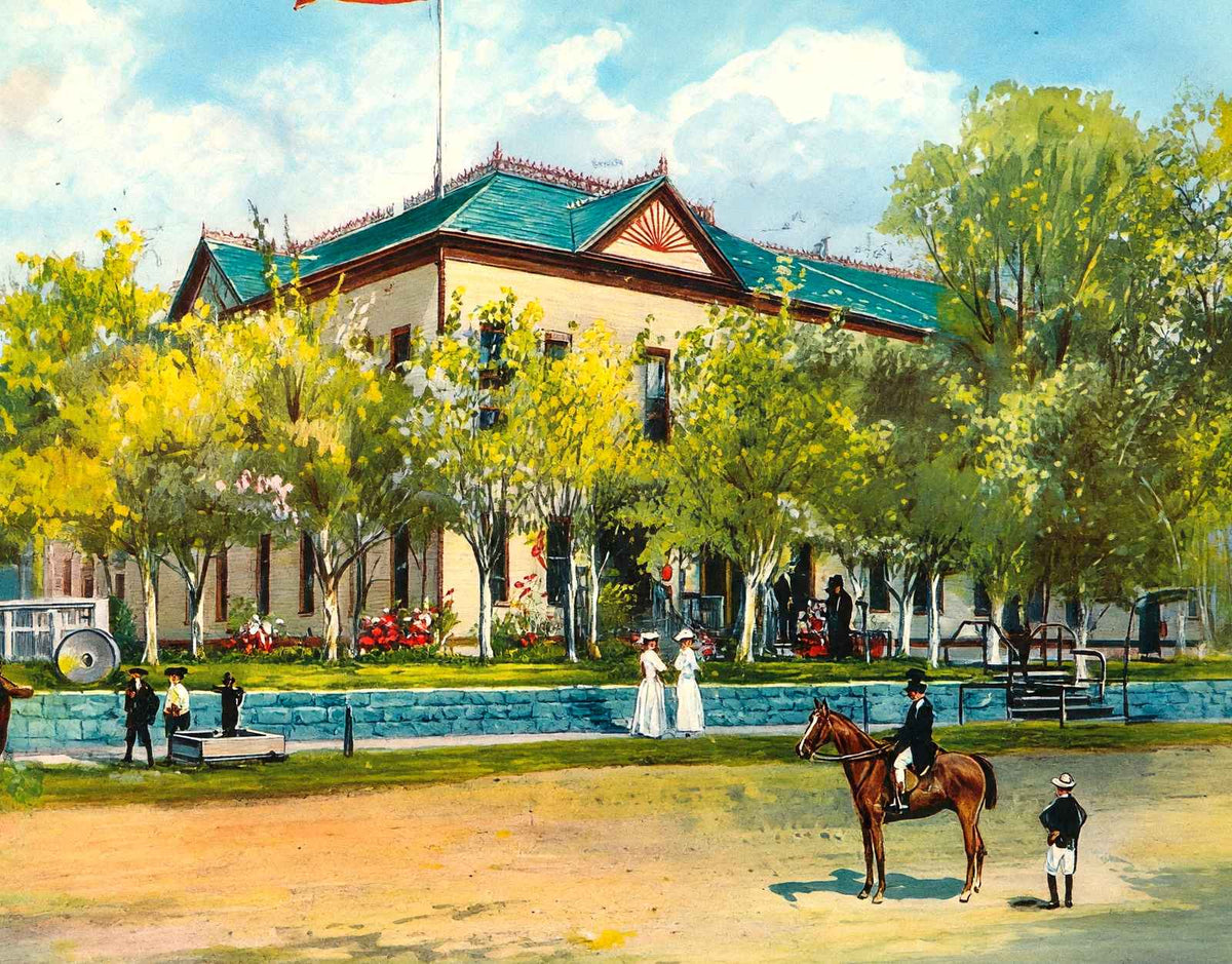 South Dakota State Capitol Pierre in 1906 Vintage Print (7 Sizes) - Retouched