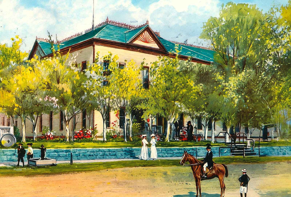South Dakota State Capitol Pierre in 1906 Vintage Print (7 Sizes) - Retouched