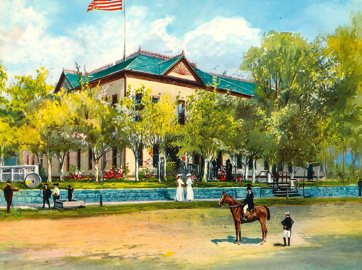 South Dakota State Capitol Pierre in 1906 Vintage Print (7 Sizes) - Retouched