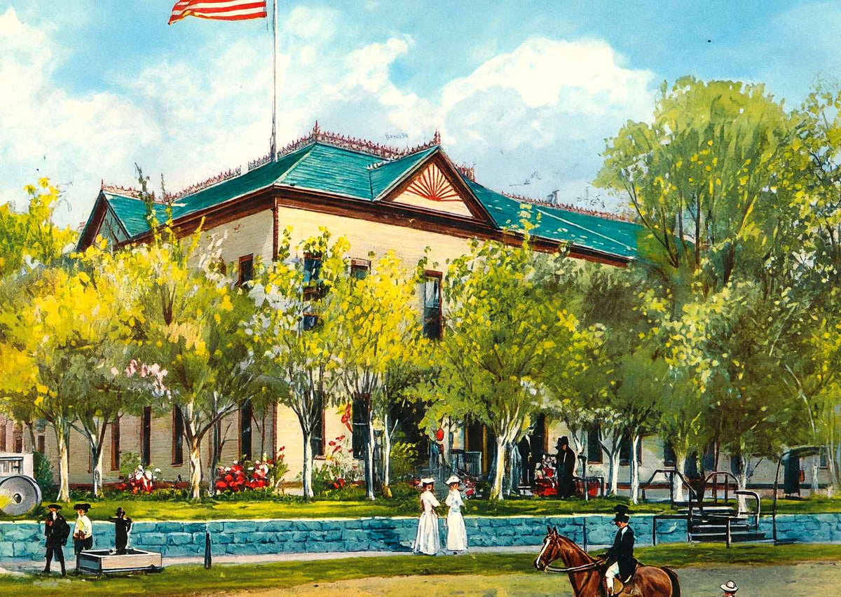 South Dakota State Capitol Pierre in 1906 Vintage Print (7 Sizes) - Retouched