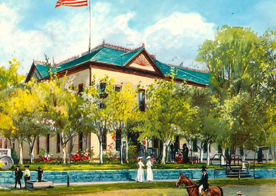 South Dakota State Capitol Pierre in 1906 Vintage Print (7 Sizes) - Retouched