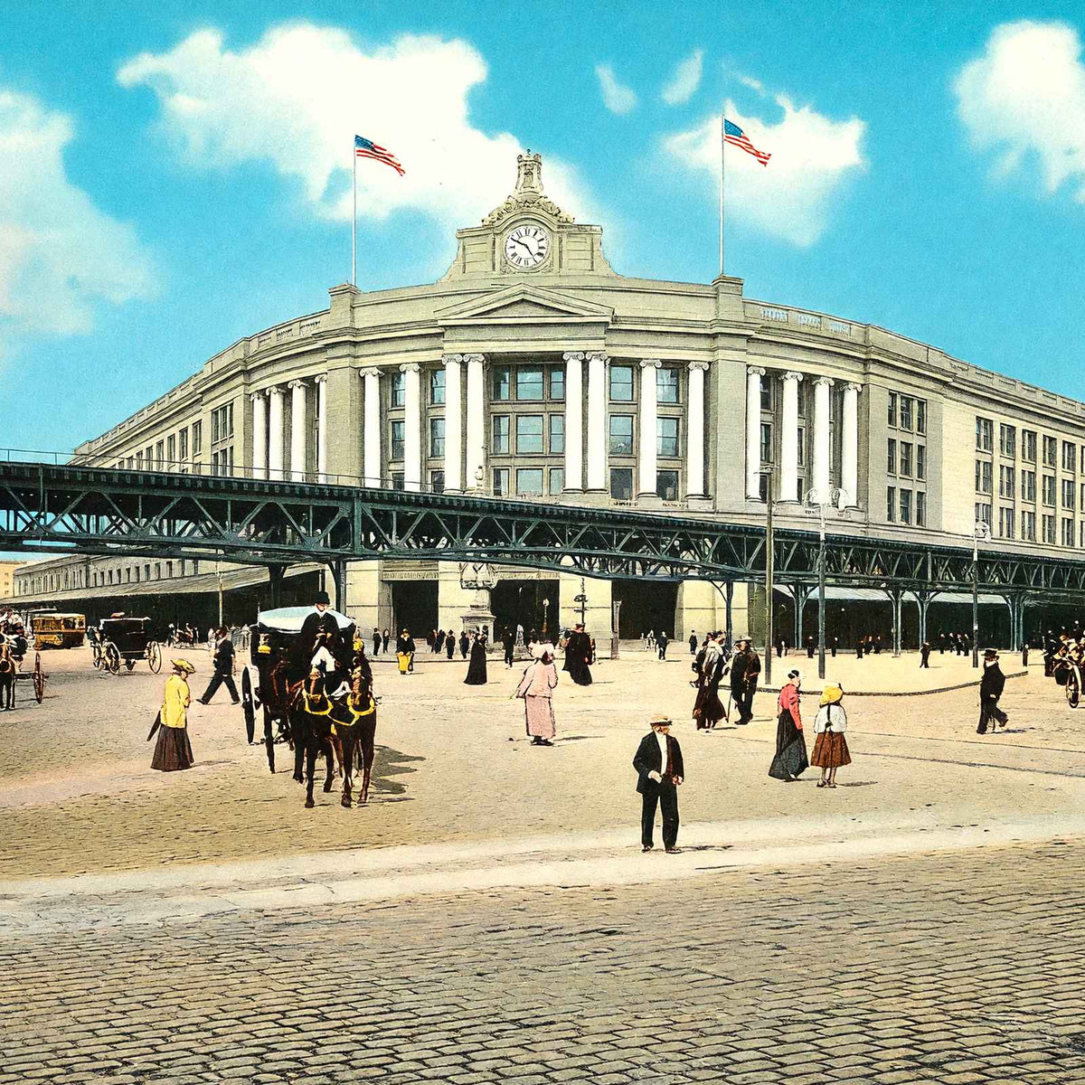 South Terminal Station, Boston, Massachusetts in 1903 Vintage Print (7 Sizes)