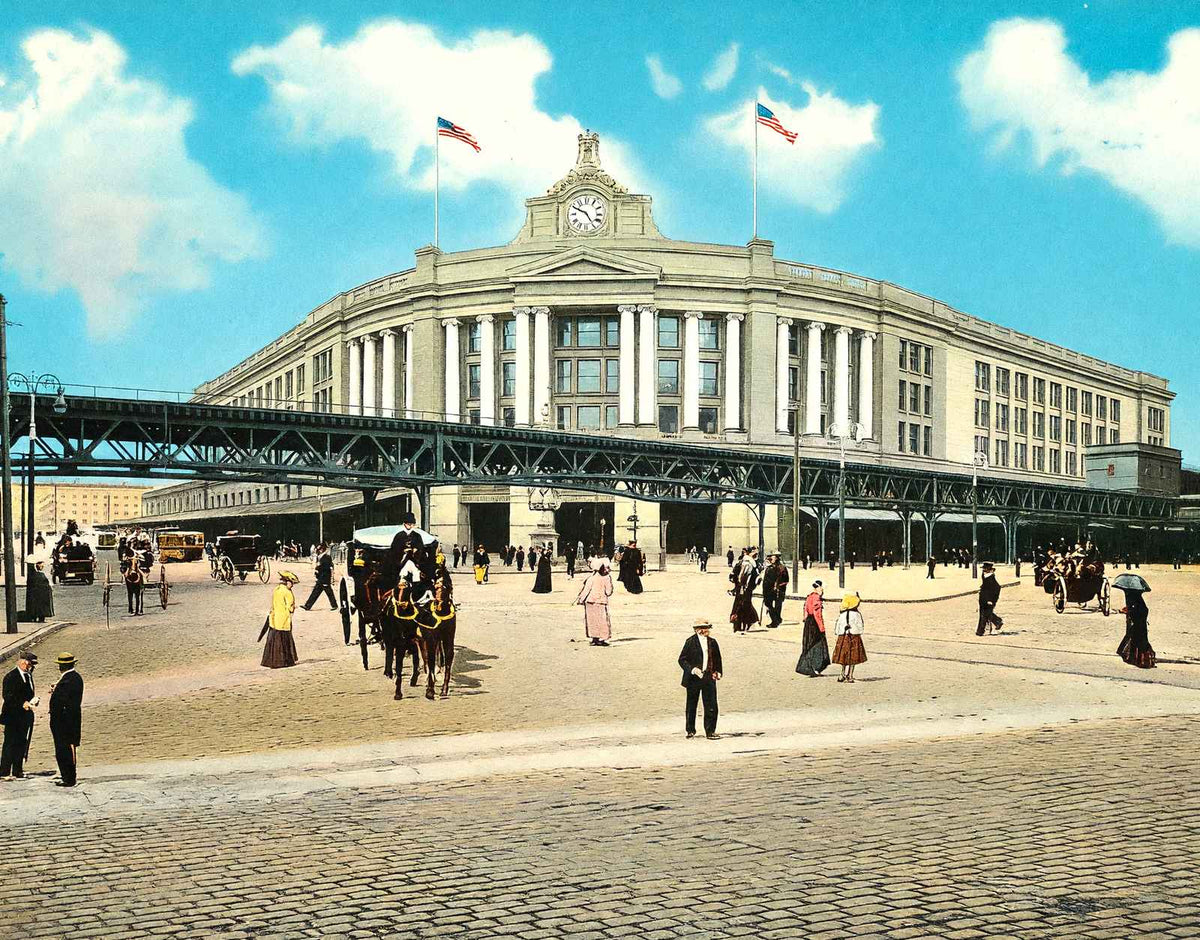 South Terminal Station, Boston, Massachusetts in 1903 Vintage Print (7 Sizes)