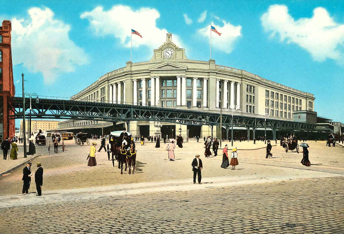 South Terminal Station, Boston, Massachusetts in 1903 Vintage Print (7 Sizes)