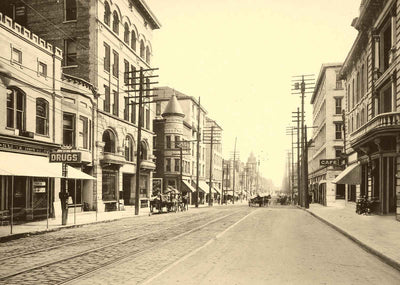 South Elm Street Greensboro NC in 2007 Vintage Print (7 Sizes) - Acid Free