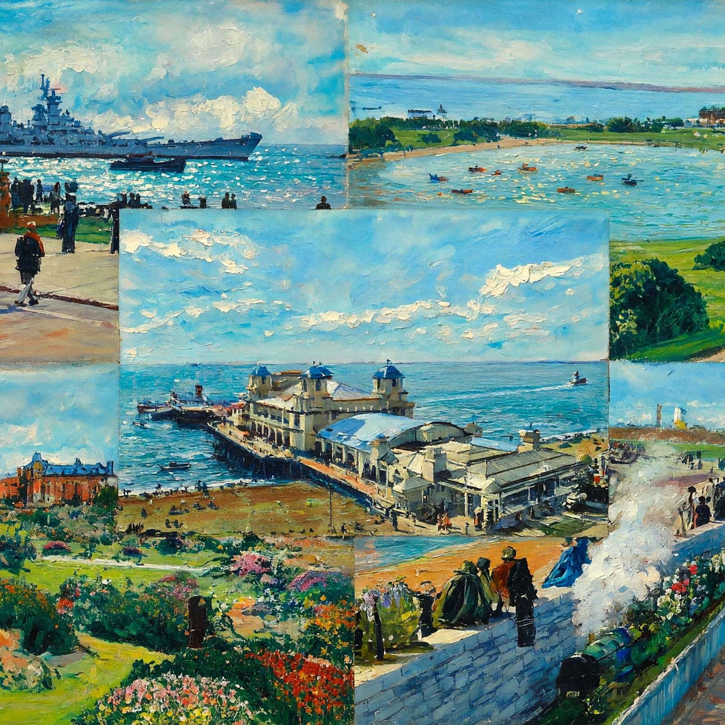 Southsea in 1949 Art Print (7 Sizes) - Reproduction