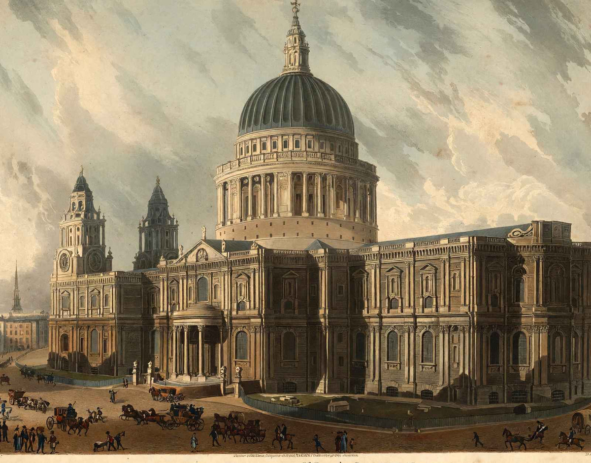 South East View of St. Paul's Cathedral Premium Art Print (6 Sizes) - Church