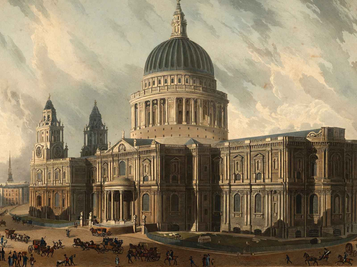 South East View of St. Paul's Cathedral Premium Art Print (6 Sizes) - Church