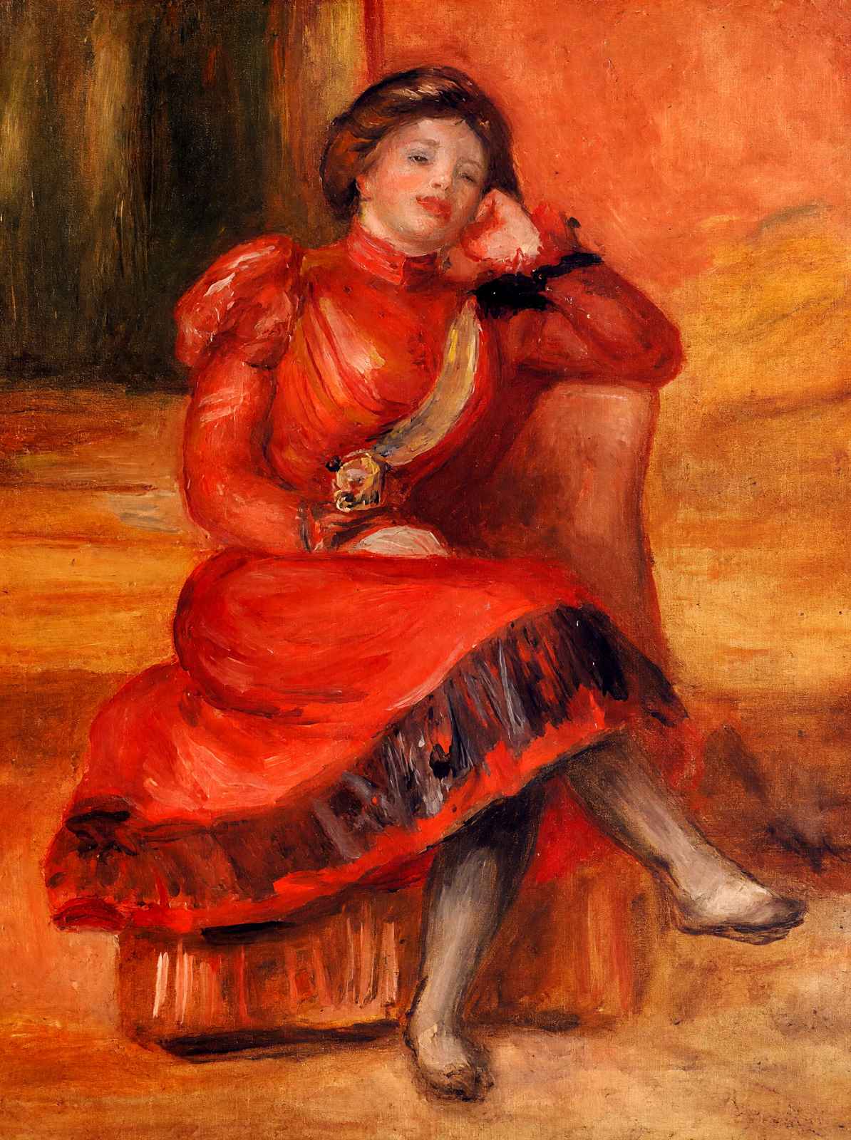 Spanish Dancer in a Red Dress 1896 by Pierre-Auguste Renoir Art Print (6 Sizes)