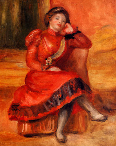 Spanish Dancer in a Red Dress art print by Pierre-Auguste Renoir (1896)