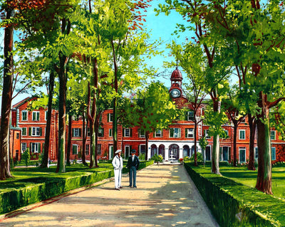 Spring Hill College in Mobile in 1909 vintage print