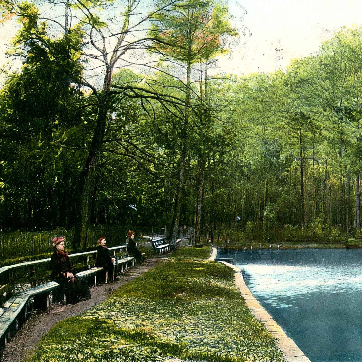 Spring Hill College Lake Mobile Alabama in 1906 Vintage Print (7 Sizes)