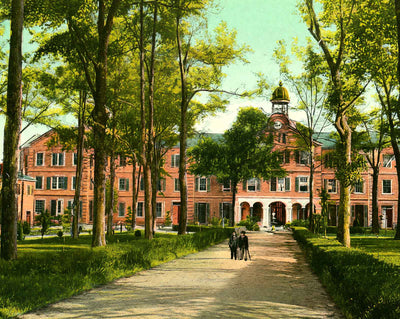 Spring Hill College in Mobile in 1906 vintage print