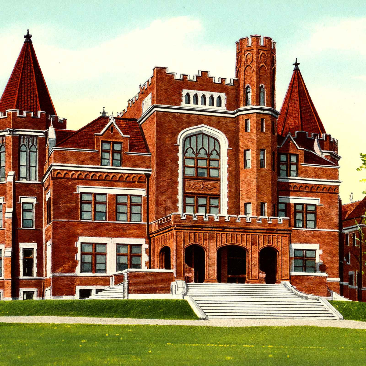 Knights of Pythias Orphans Home Springfield in 1907 Vintage Print (7 Sizes)