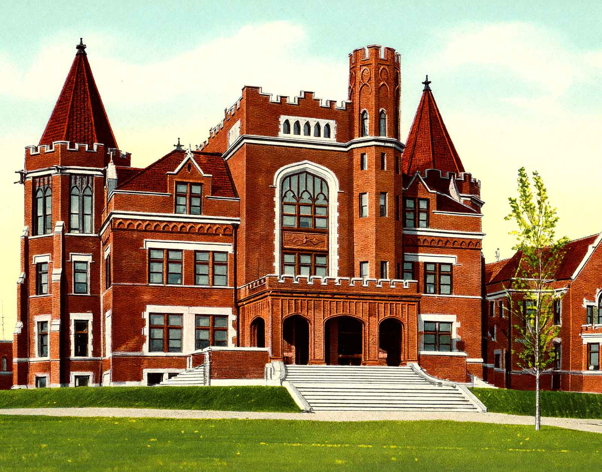 Knights of Pythias Orphans Home Springfield in 1907 Vintage Print (7 Sizes)