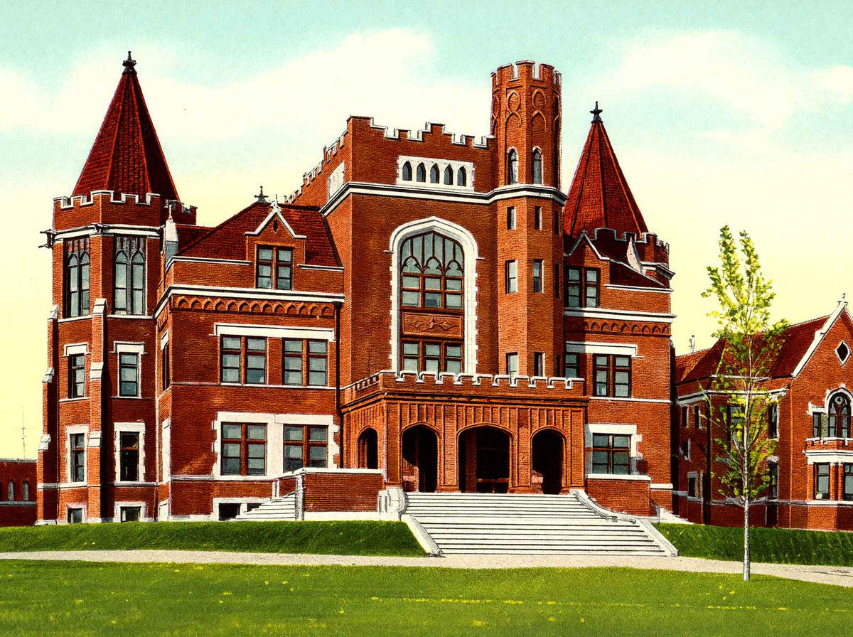 Knights of Pythias Orphans Home Springfield in 1907 Vintage Print (7 Sizes)