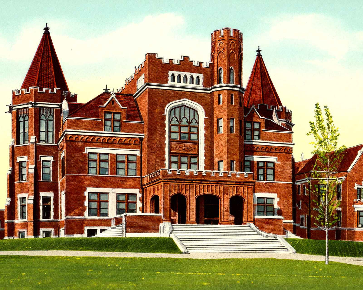 Knights of Pythias Orphans Home in 1907 vintage print