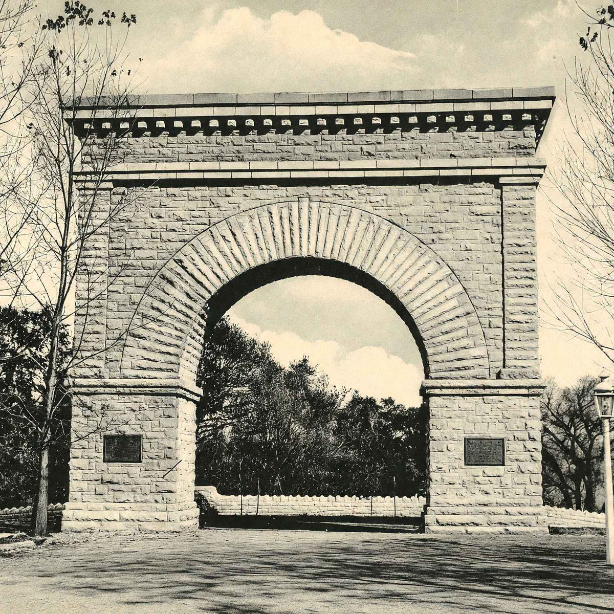 Memorial Arch, Snyder Park, Springfield Ohio Vintage Print (7 Sizes)