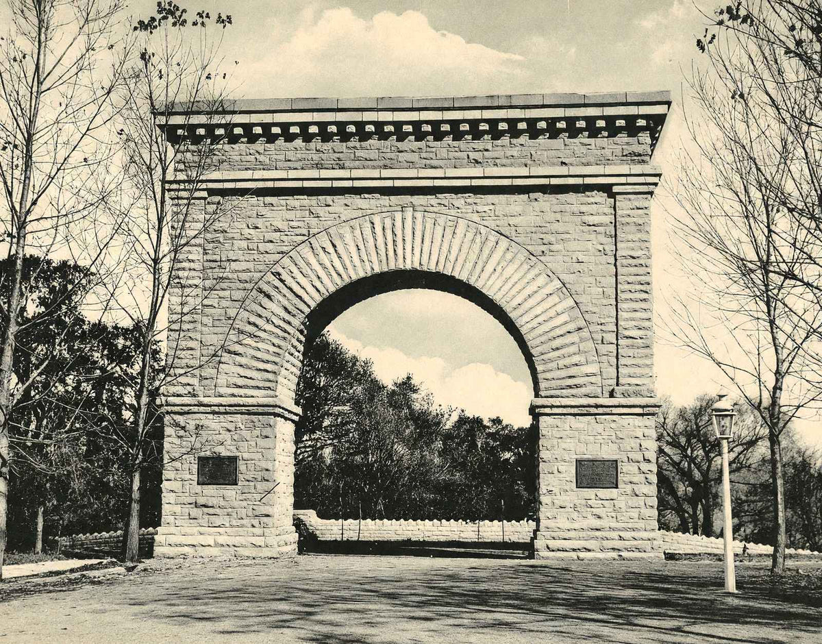 Memorial Arch, Snyder Park, Springfield Ohio Vintage Print (7 Sizes)