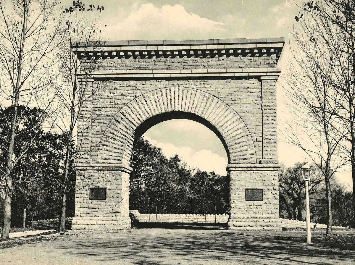 Memorial Arch, Snyder Park, Springfield Ohio Vintage Print (7 Sizes)