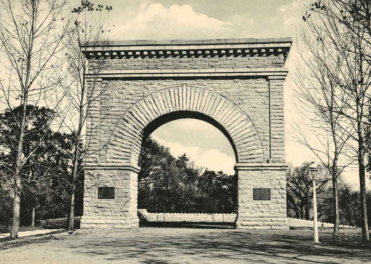Memorial Arch, Snyder Park, Springfield Ohio Vintage Print (7 Sizes)