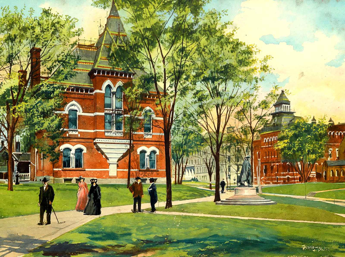 Merrick Park, Springfield, Massachusetts in 1904 Art Print (7 Sizes) - Retouched