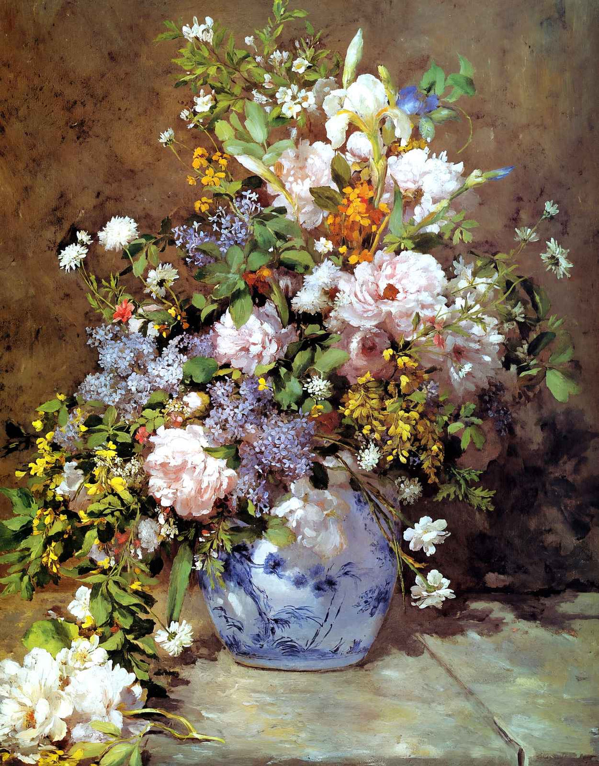 Spring Bouquet Art Print 1866 Painting by Pierre-Auguste Renoir (6 Sizes)
