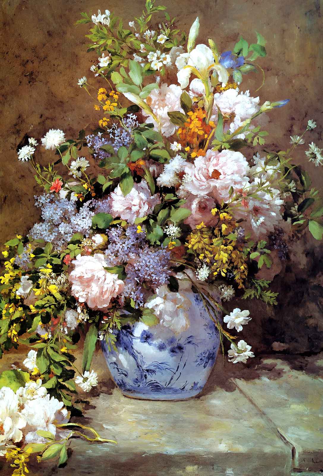 Spring Bouquet Art Print 1866 Painting by Pierre-Auguste Renoir (6 Sizes)