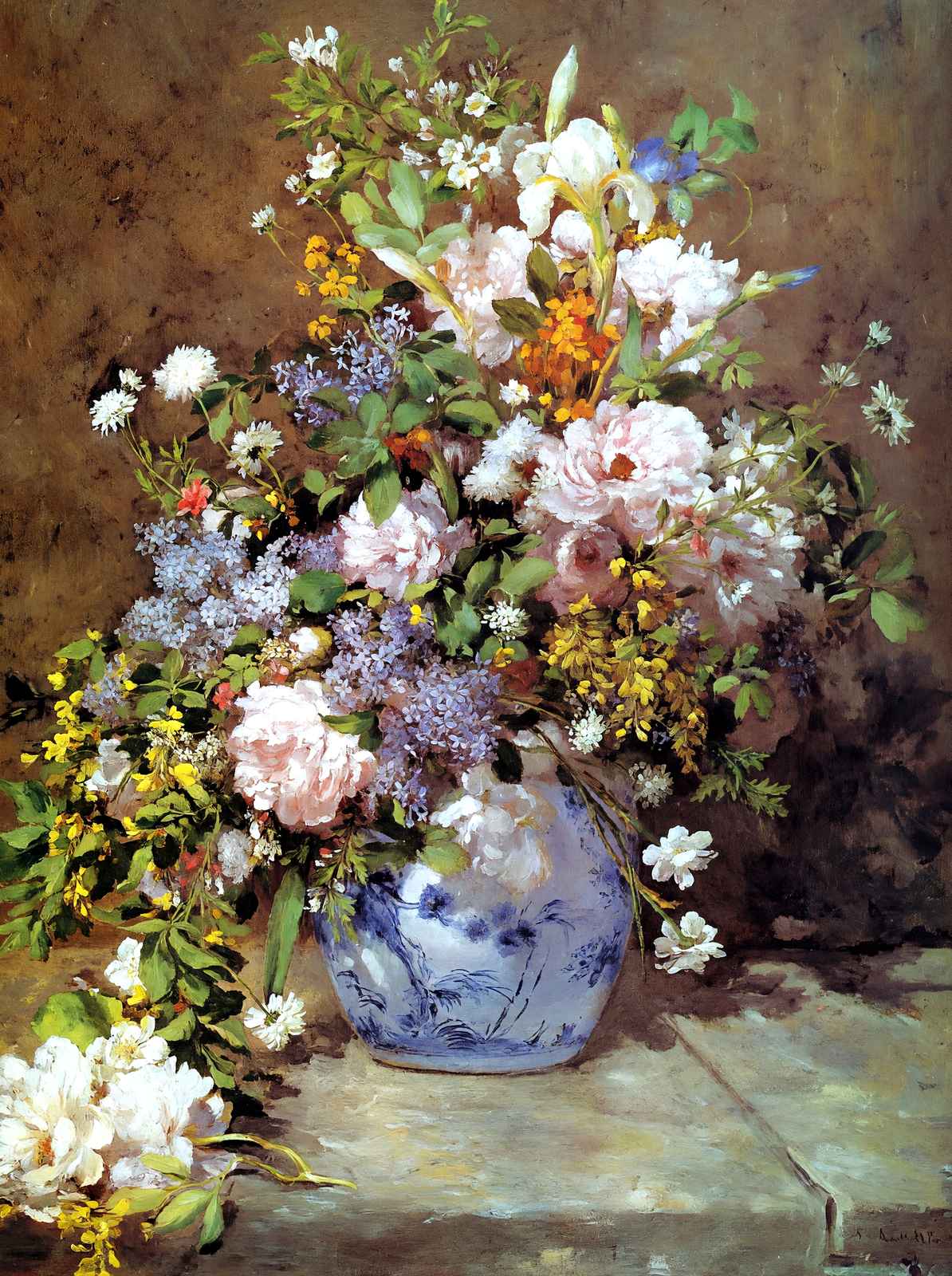 Spring Bouquet Art Print 1866 Painting by Pierre-Auguste Renoir (6 Sizes)