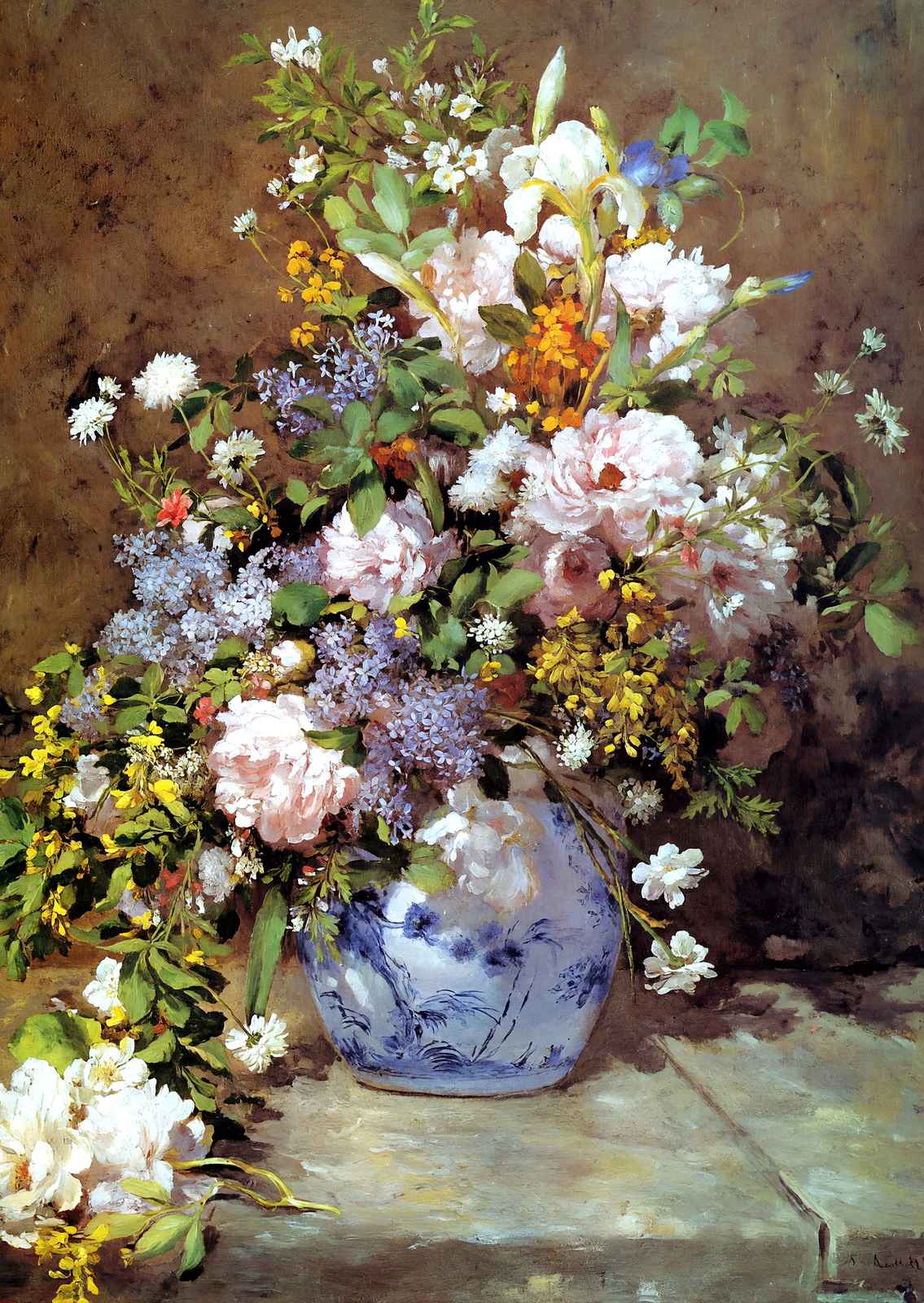 Spring Bouquet Art Print 1866 Painting by Pierre-Auguste Renoir (6 Sizes)