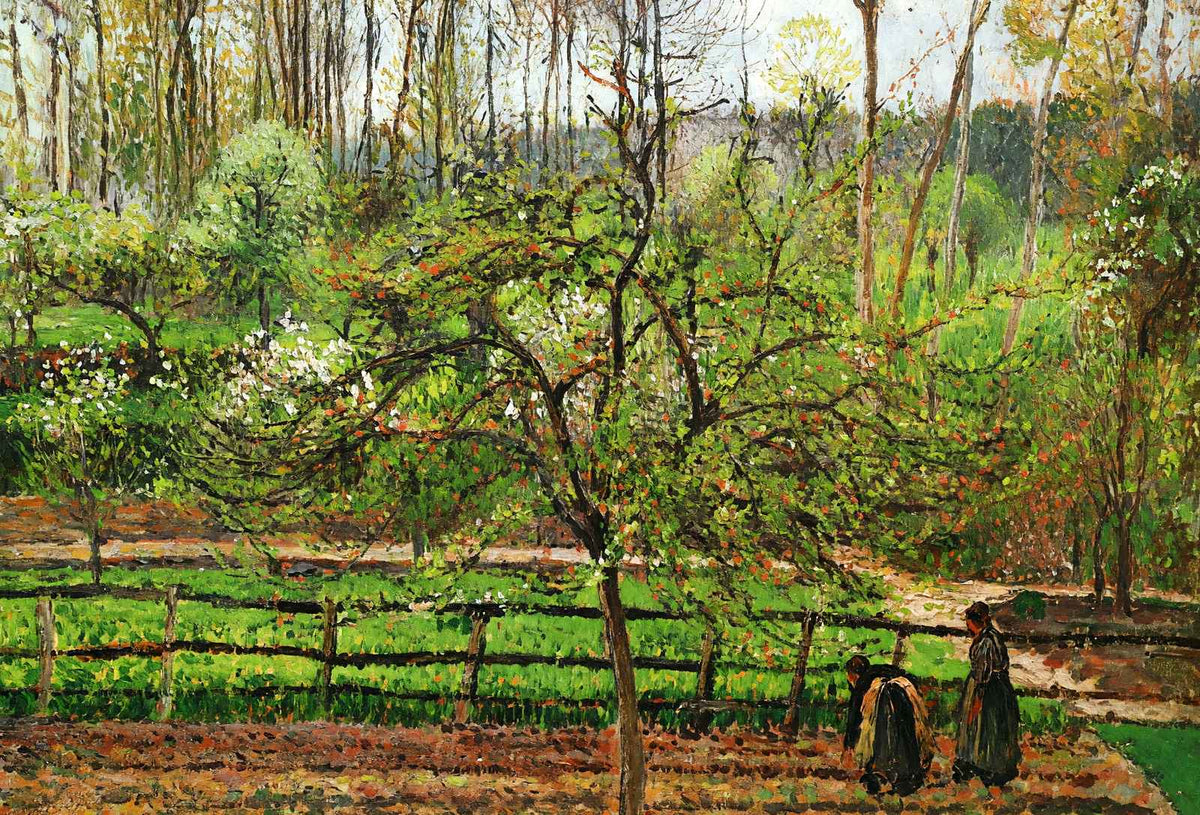 Spring, Gray Weather, Eragny 1895 by Camille Pissarro Art Print (6 Sizes)