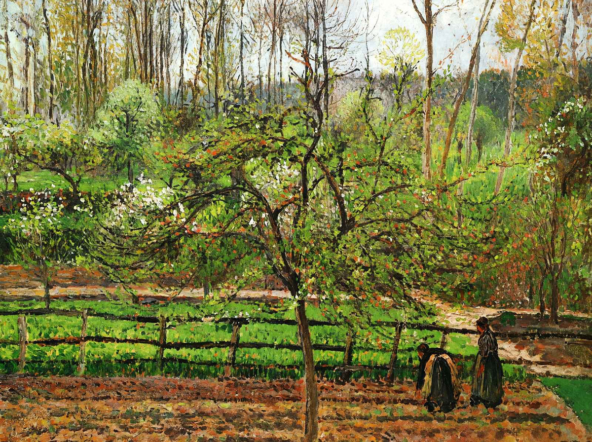 Spring, Gray Weather, Eragny 1895 by Camille Pissarro Art Print (6 Sizes)