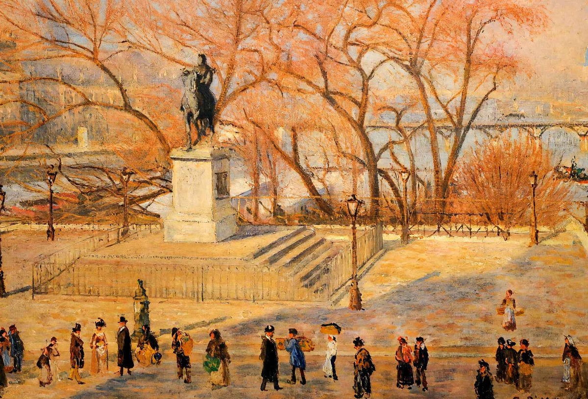Square Du Vert Galant, Sunny Morning 1902 by Pissarro Art Print (6 Sizes)