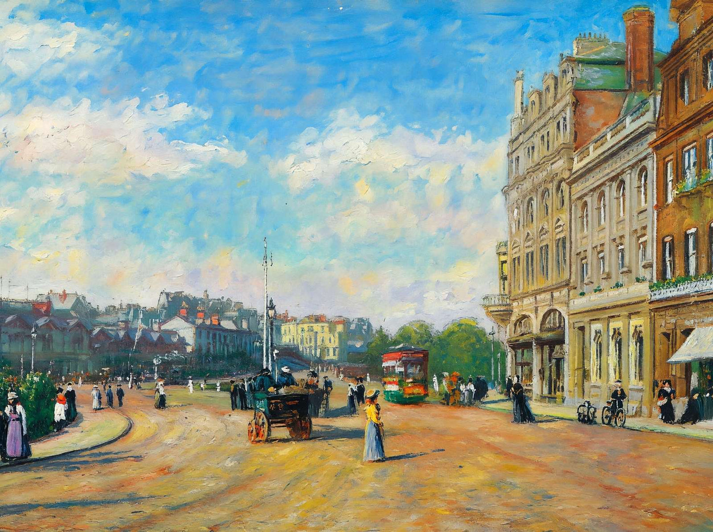 The Square Bournemouth in 1904 Art Print (7 Sizes) - Premium Print