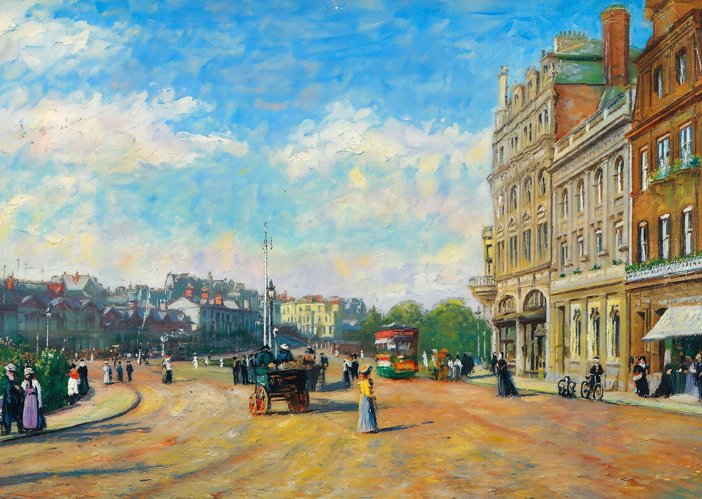 The Square Bournemouth in 1904 Art Print (7 Sizes) - Premium Print