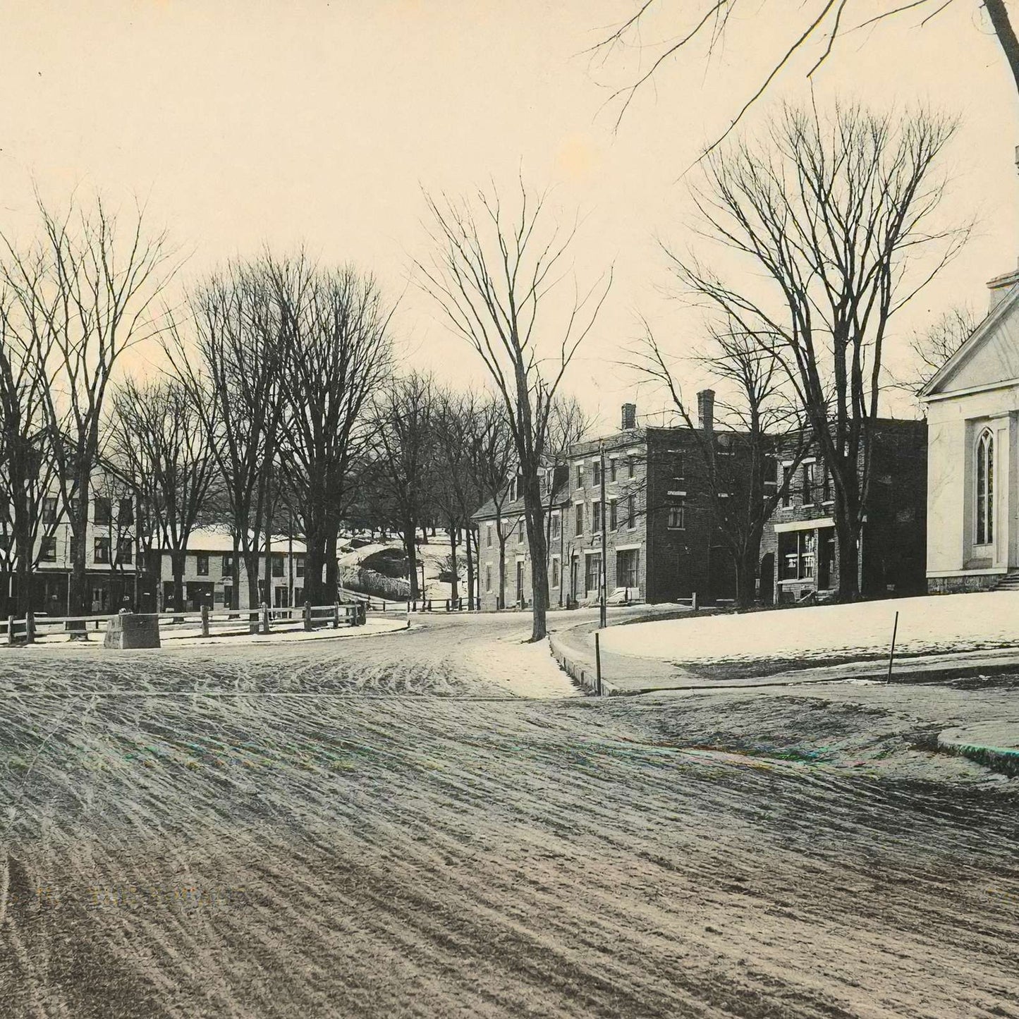 The Square Plymouth NH in 1906 Vintage Print (7 Sizes) - Premium Quality