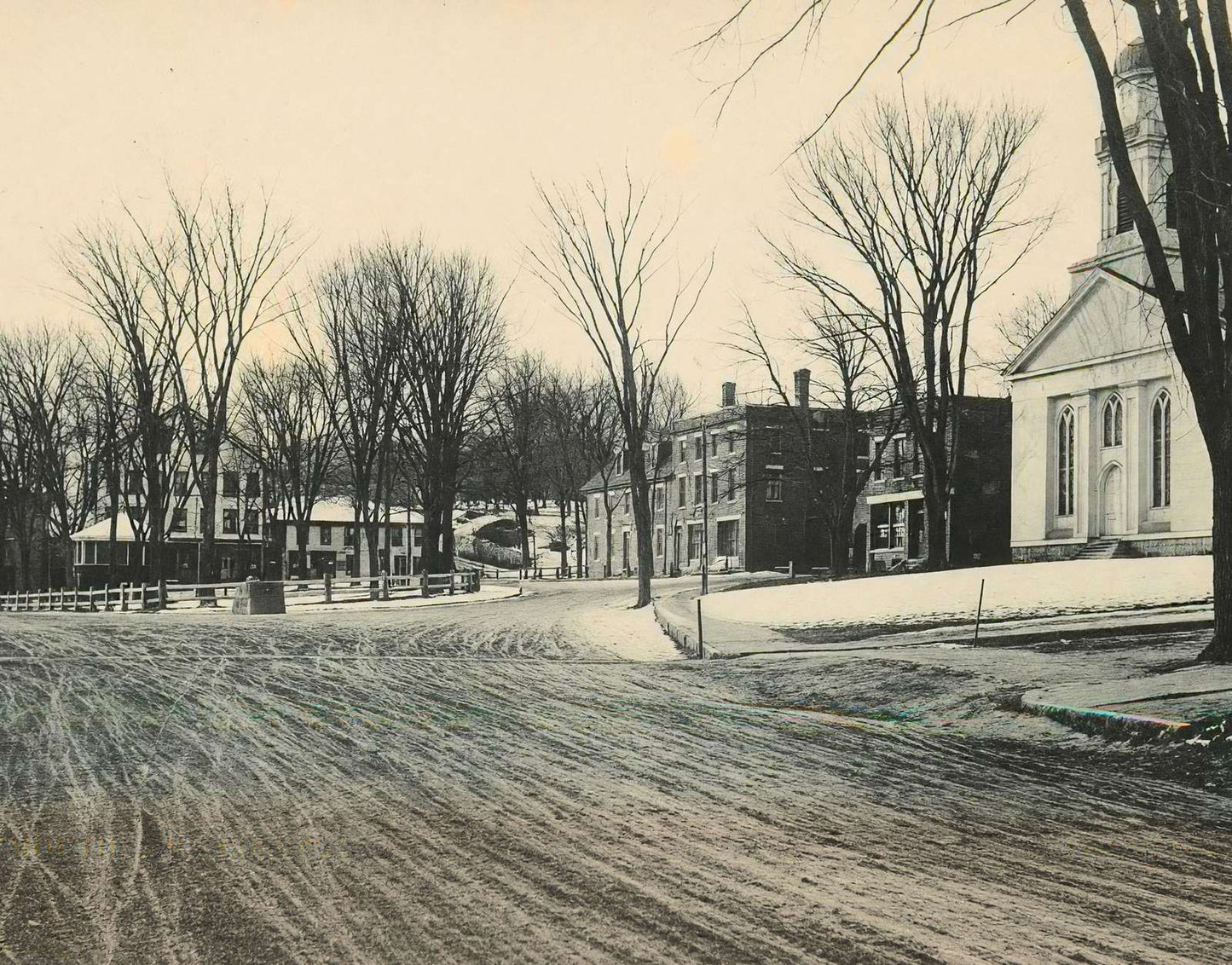 The Square Plymouth NH in 1906 Vintage Print (7 Sizes) - Premium Quality